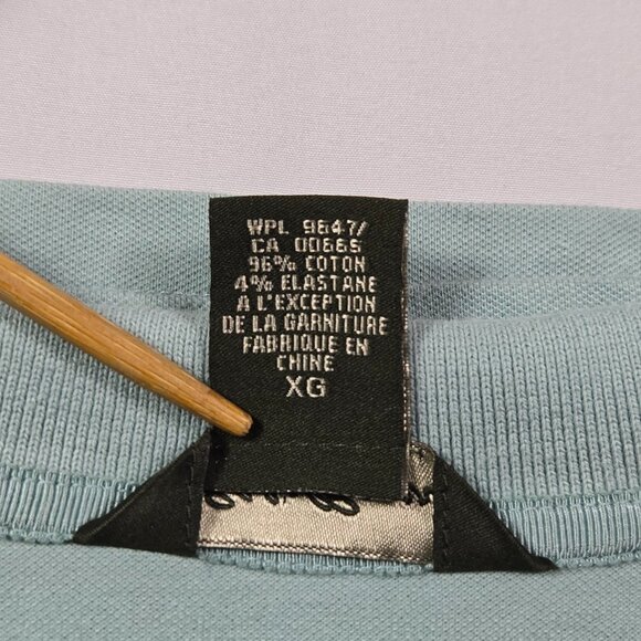 Eddie Bauer Blue Sleeveless Wrap Collar Top XL Cotton Spandex‎ Tank Blouse - Picture 6 of 13